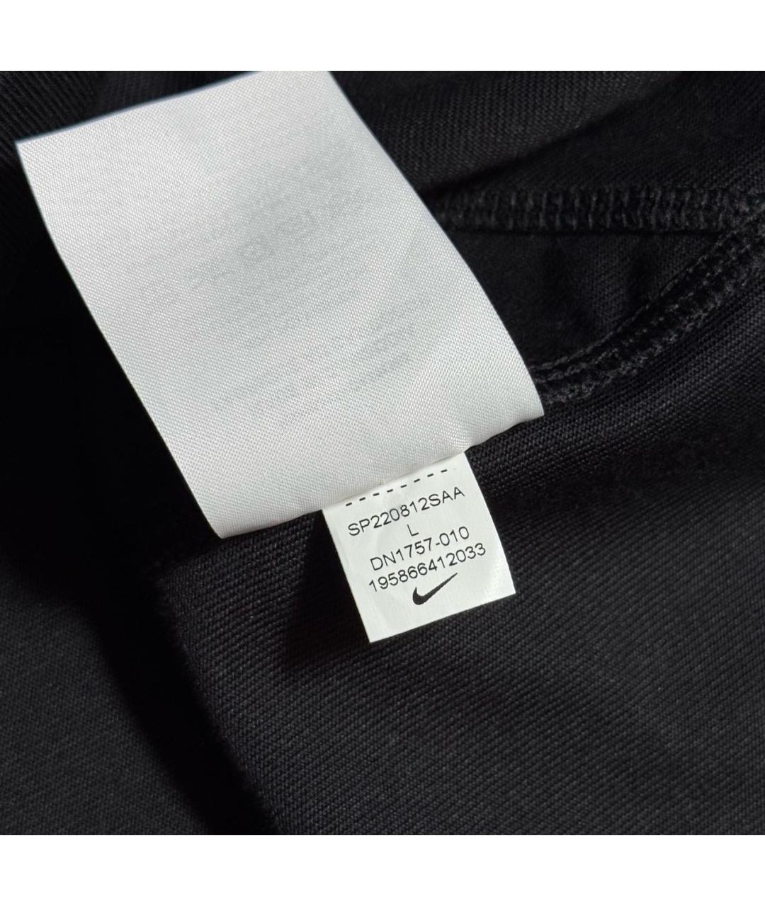 NIKE X OFF-WHITE Черная хлопко-полиэстеровая футболка, фото 6