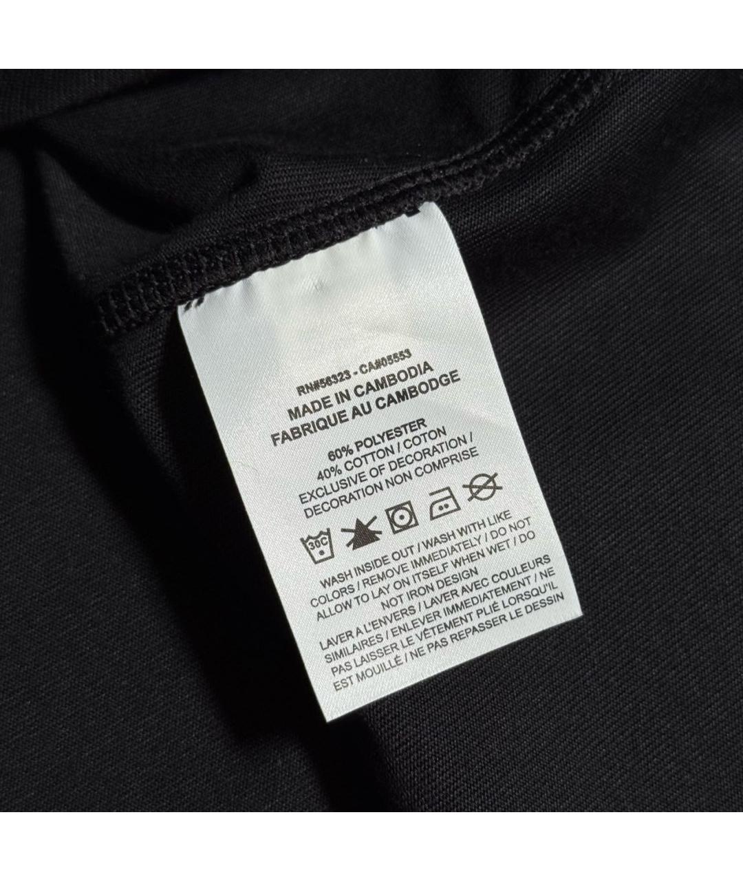 NIKE X OFF-WHITE Черная хлопко-полиэстеровая футболка, фото 7