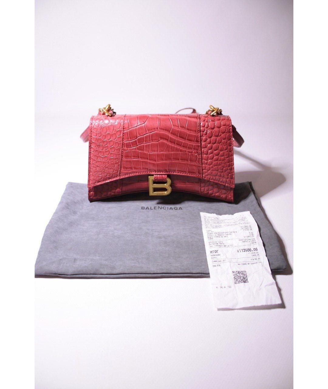 BALENCIAGA Розовая кожаная сумка через плечо, фото 5