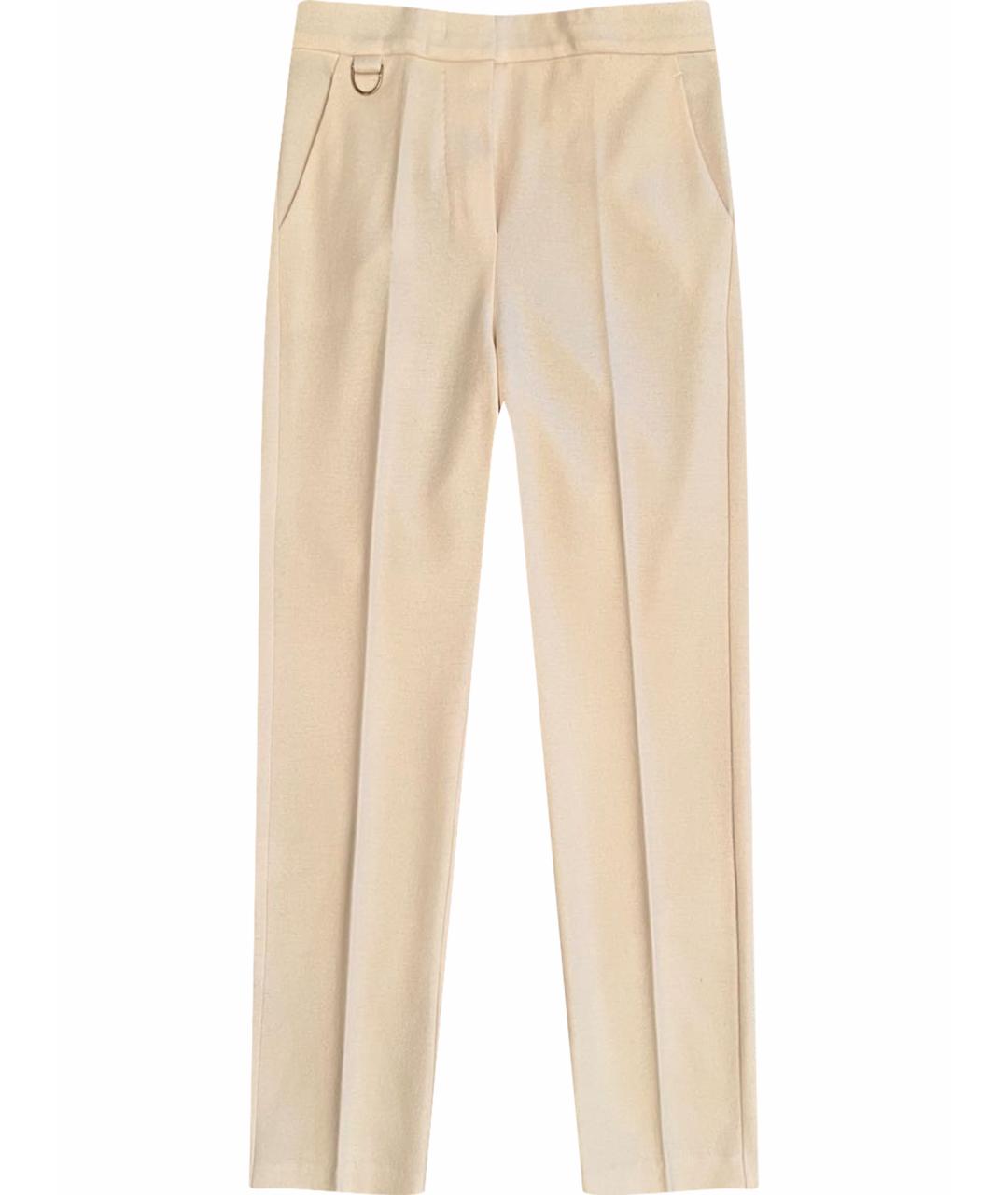 MAX MARA Белые шерстяные брюки узкие, фото 1