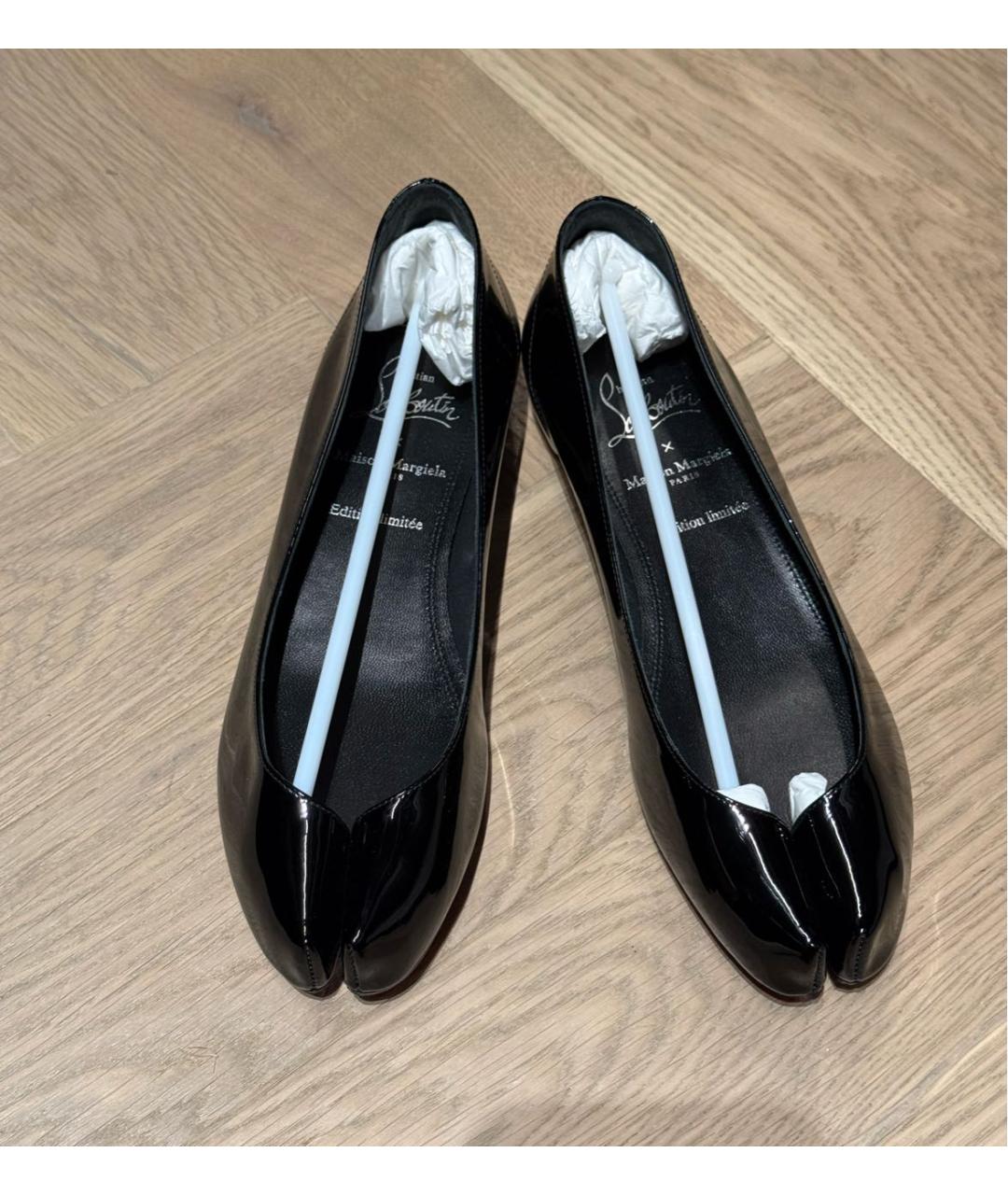 MAISON MARGIELA Черные балетки из лакированной кожи, фото 2
