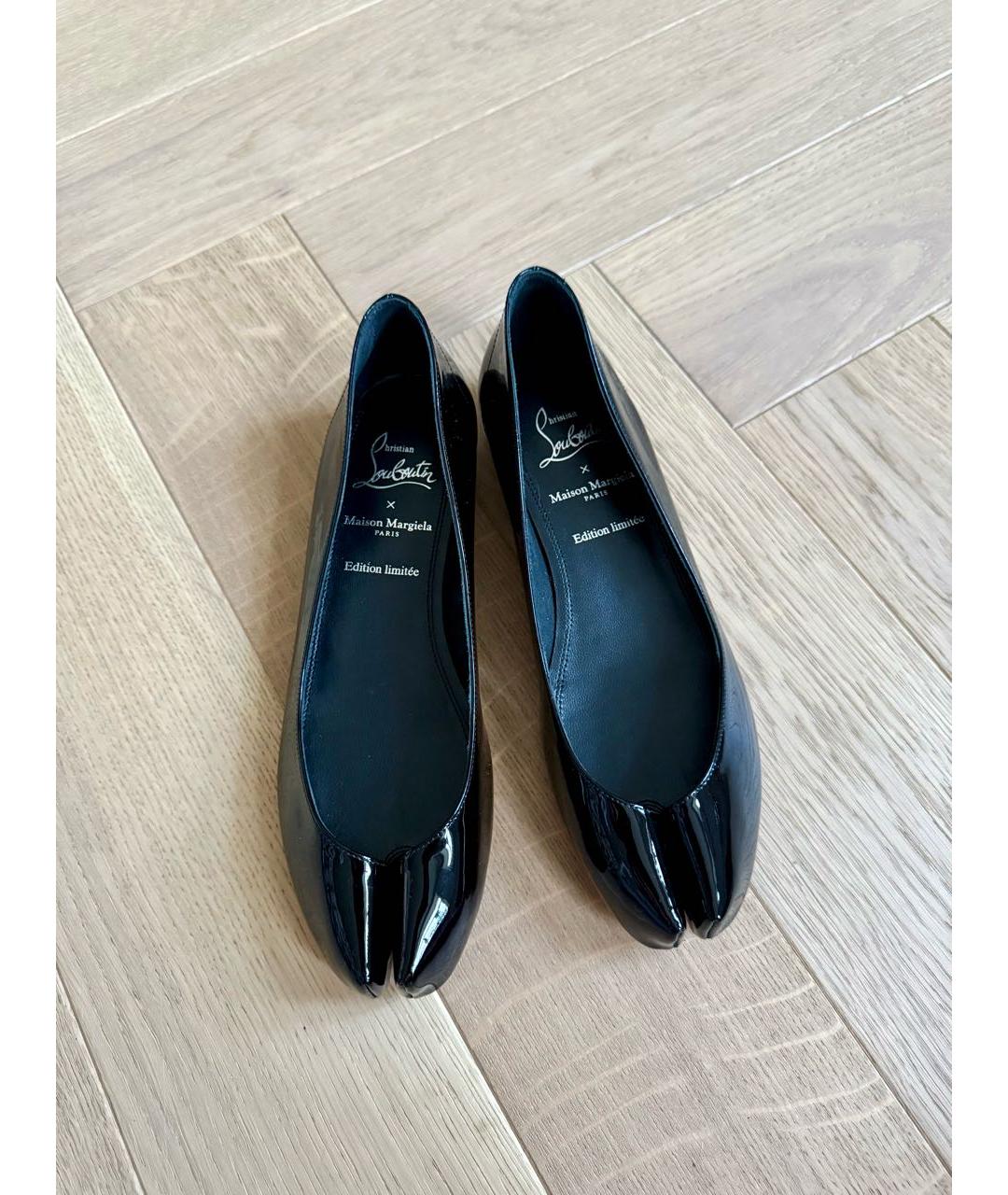MAISON MARGIELA Черные балетки из лакированной кожи, фото 3