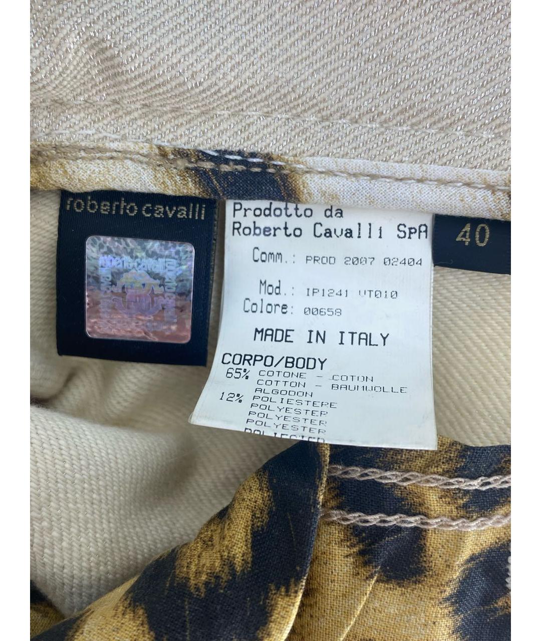 ROBERTO CAVALLI Хлопко-полиэстеровые прямые джинсы, фото 6