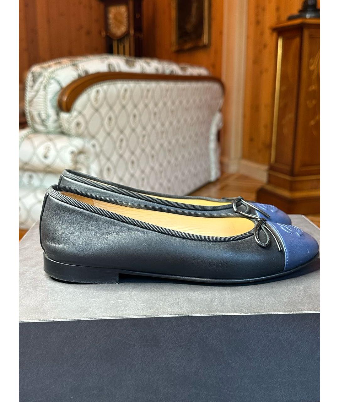 CHANEL Черные кожаные балетки, фото 7