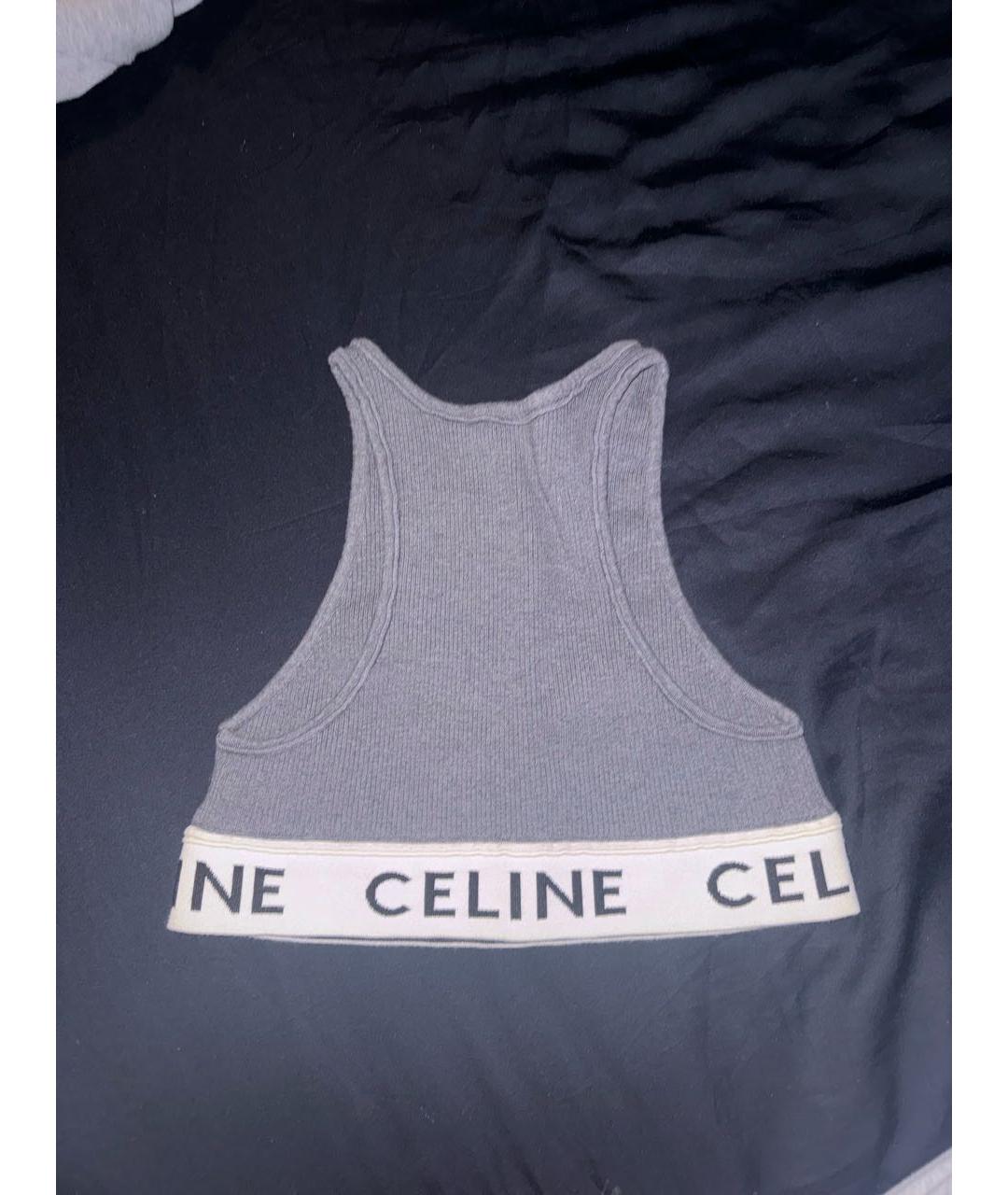 CELINE Серая хлопковая майка, фото 2