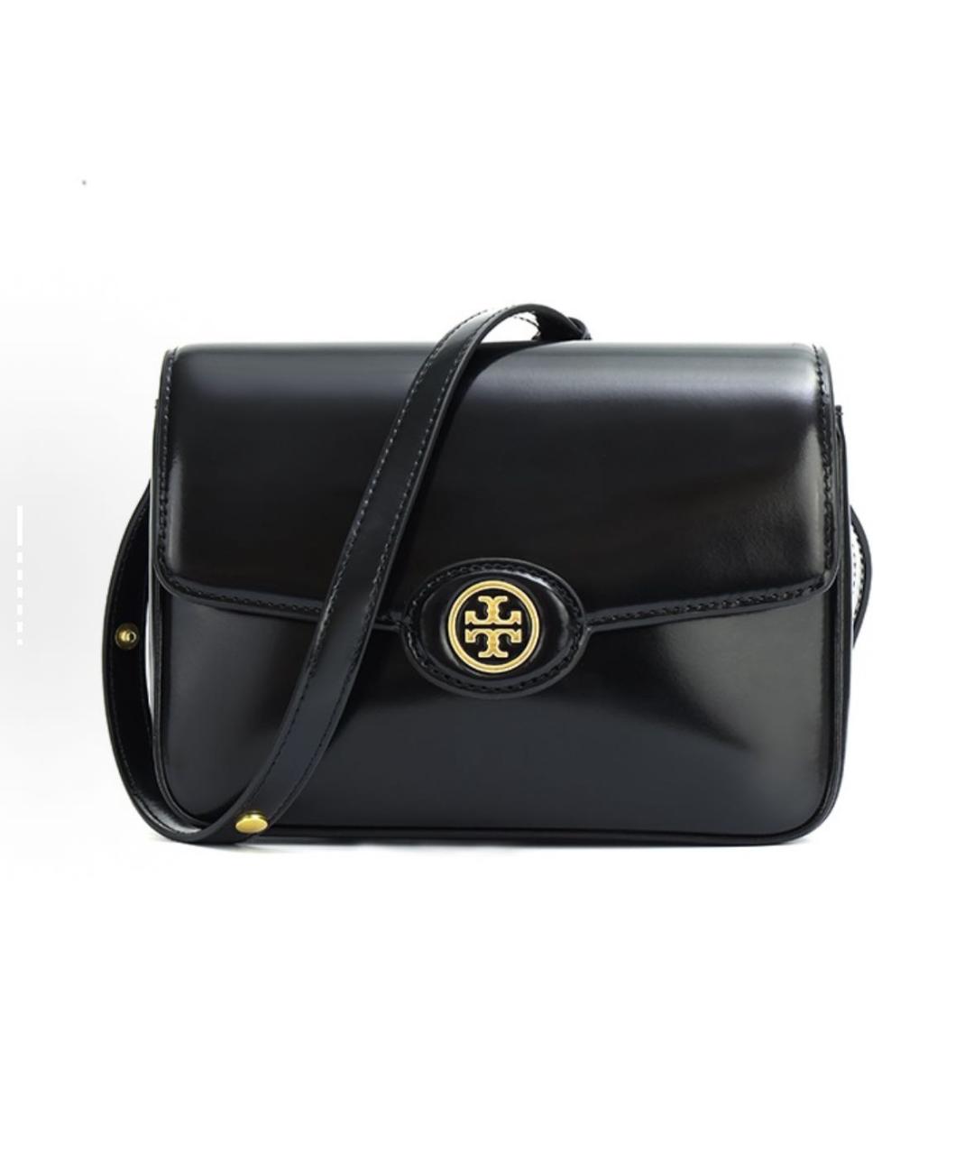 TORY BURCH Черная кожаная сумка через плечо, фото 5