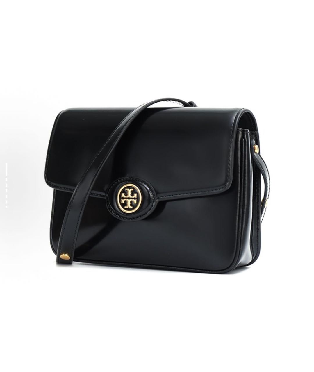 TORY BURCH Черная кожаная сумка через плечо, фото 2