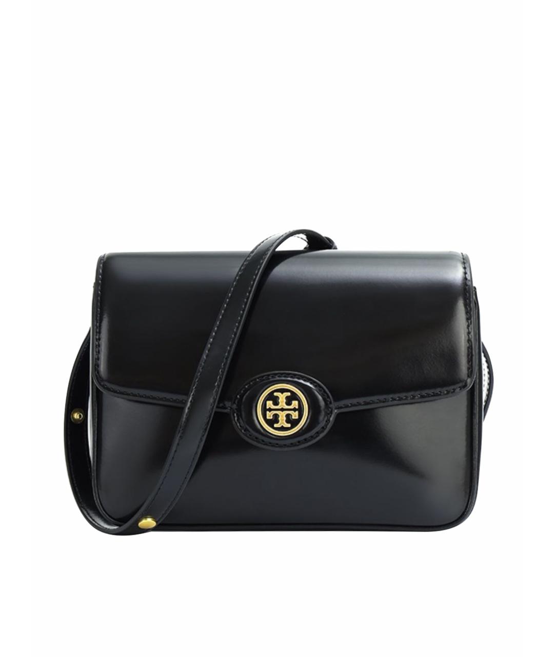 TORY BURCH Черная кожаная сумка через плечо, фото 1