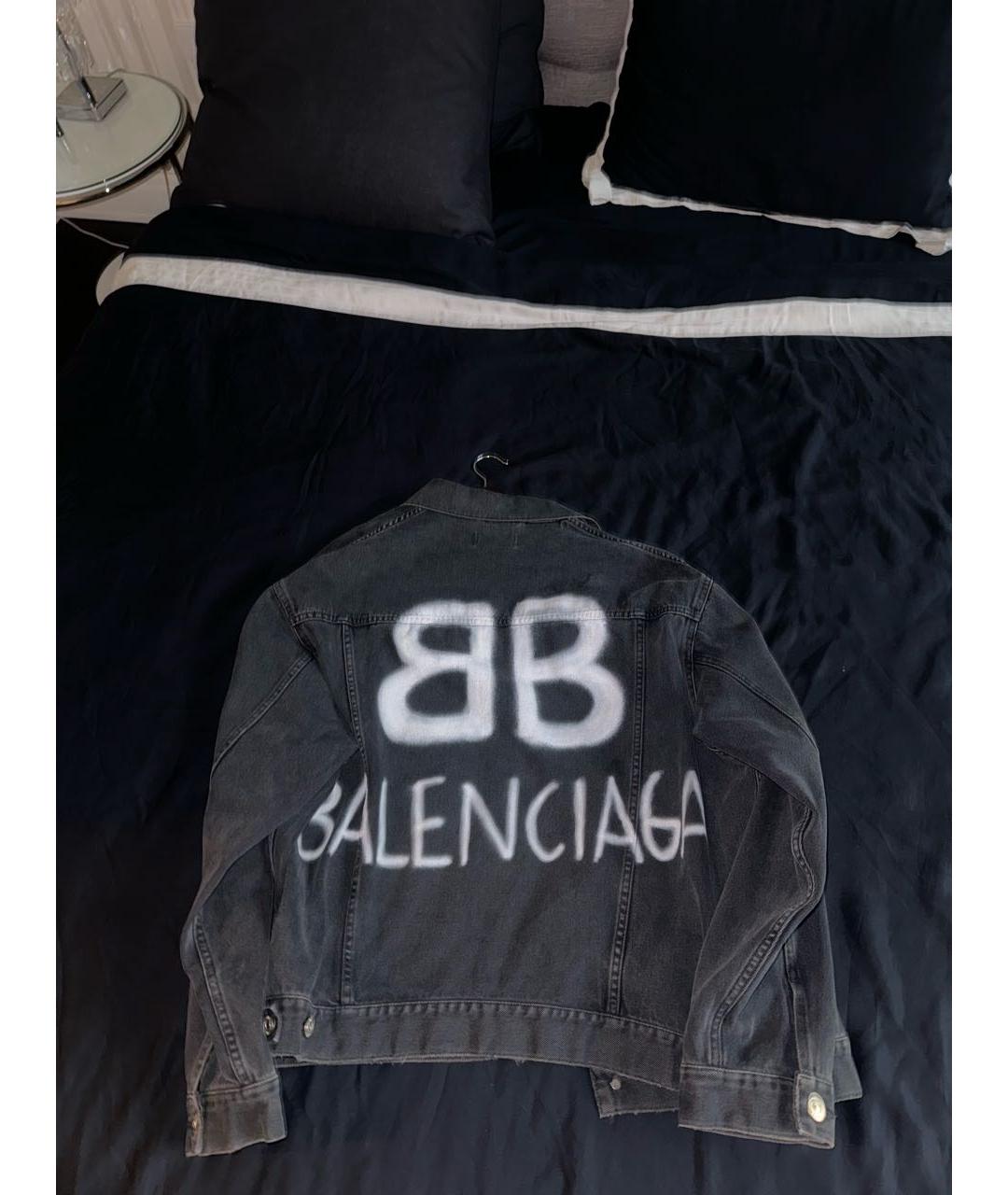 BALENCIAGA Серая хлопковая куртка, фото 2