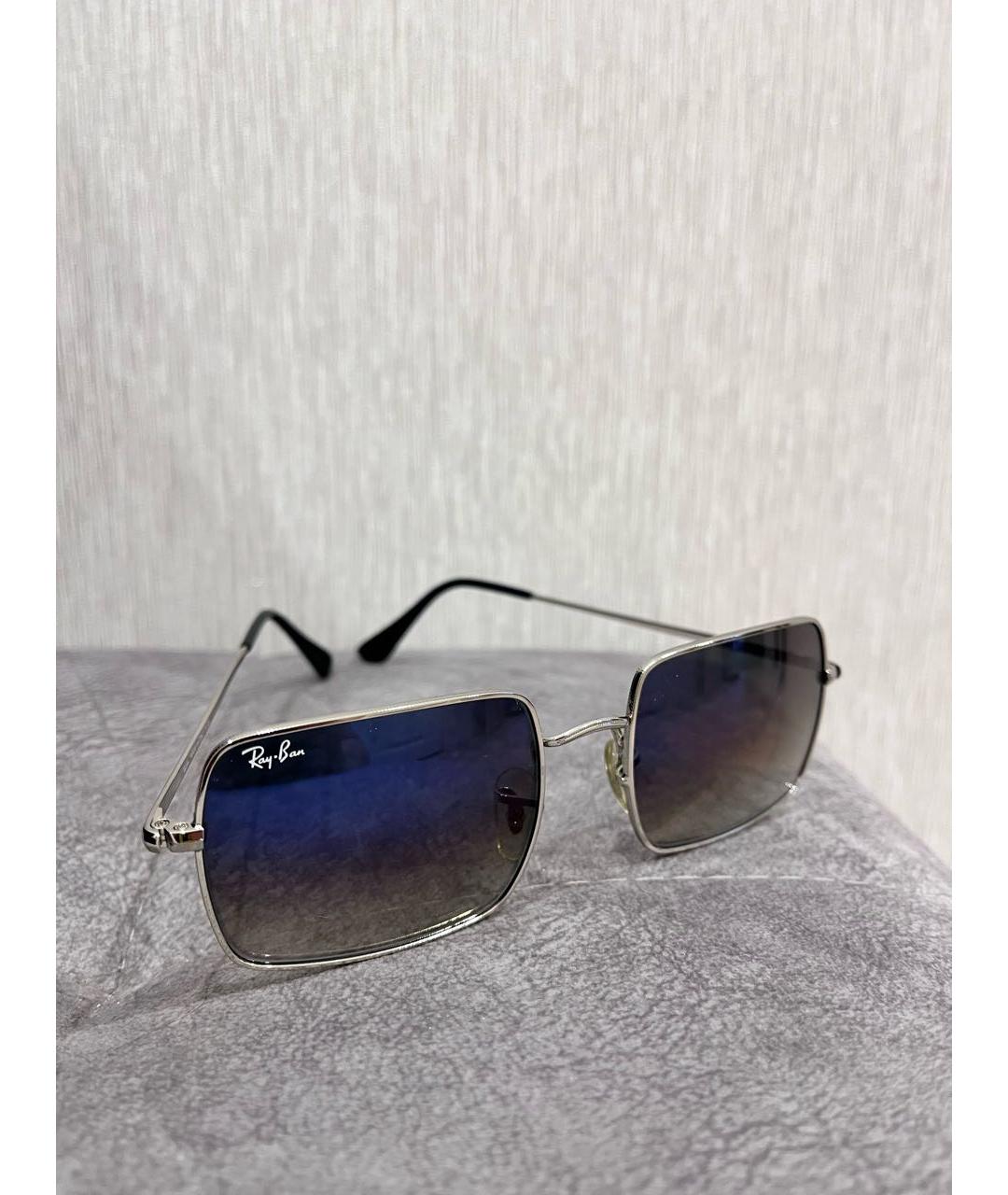 RAY BAN Серебряные металлические солнцезащитные очки, фото 2