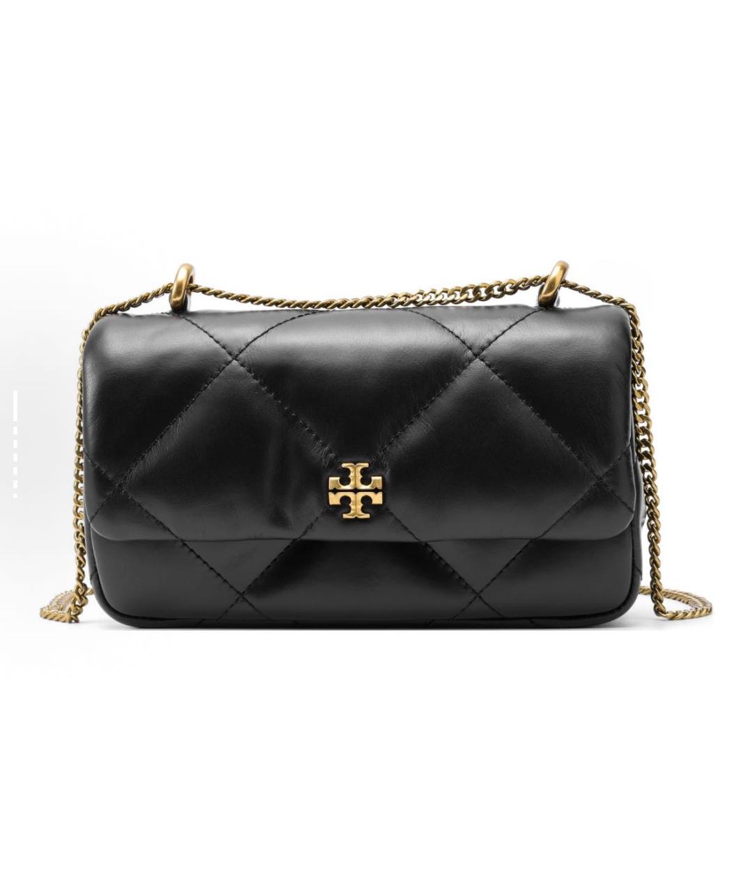 TORY BURCH Черная кожаная сумка через плечо, фото 5