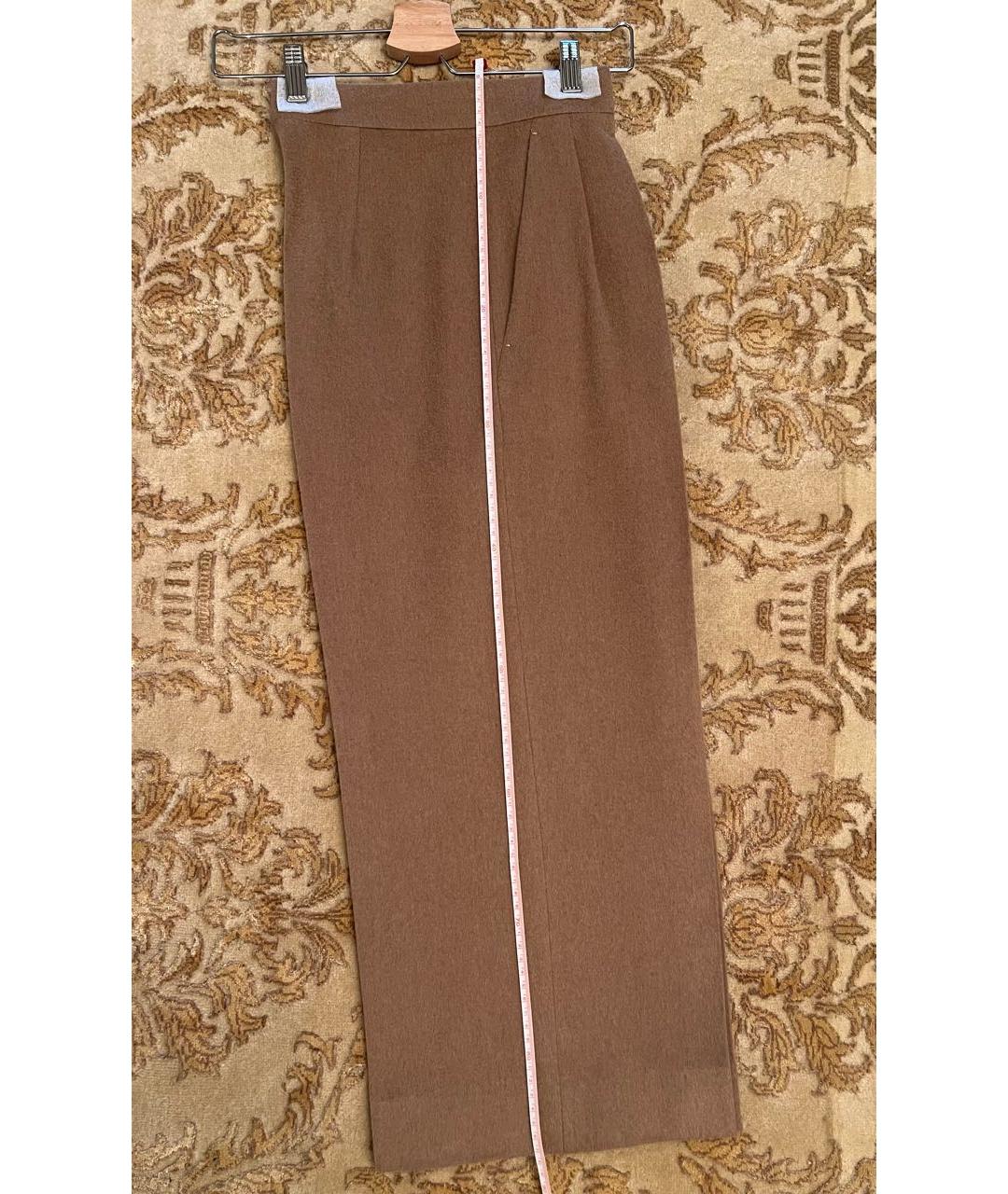 MAX MARA Коричневые шерстяные брюки широкие, фото 7