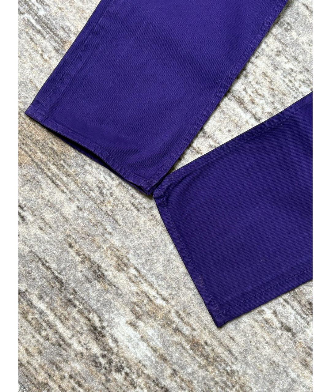 RALPH LAUREN PURPLE LABEL Фиолетовые хлопко-эластановые джинсы скинни, фото 3