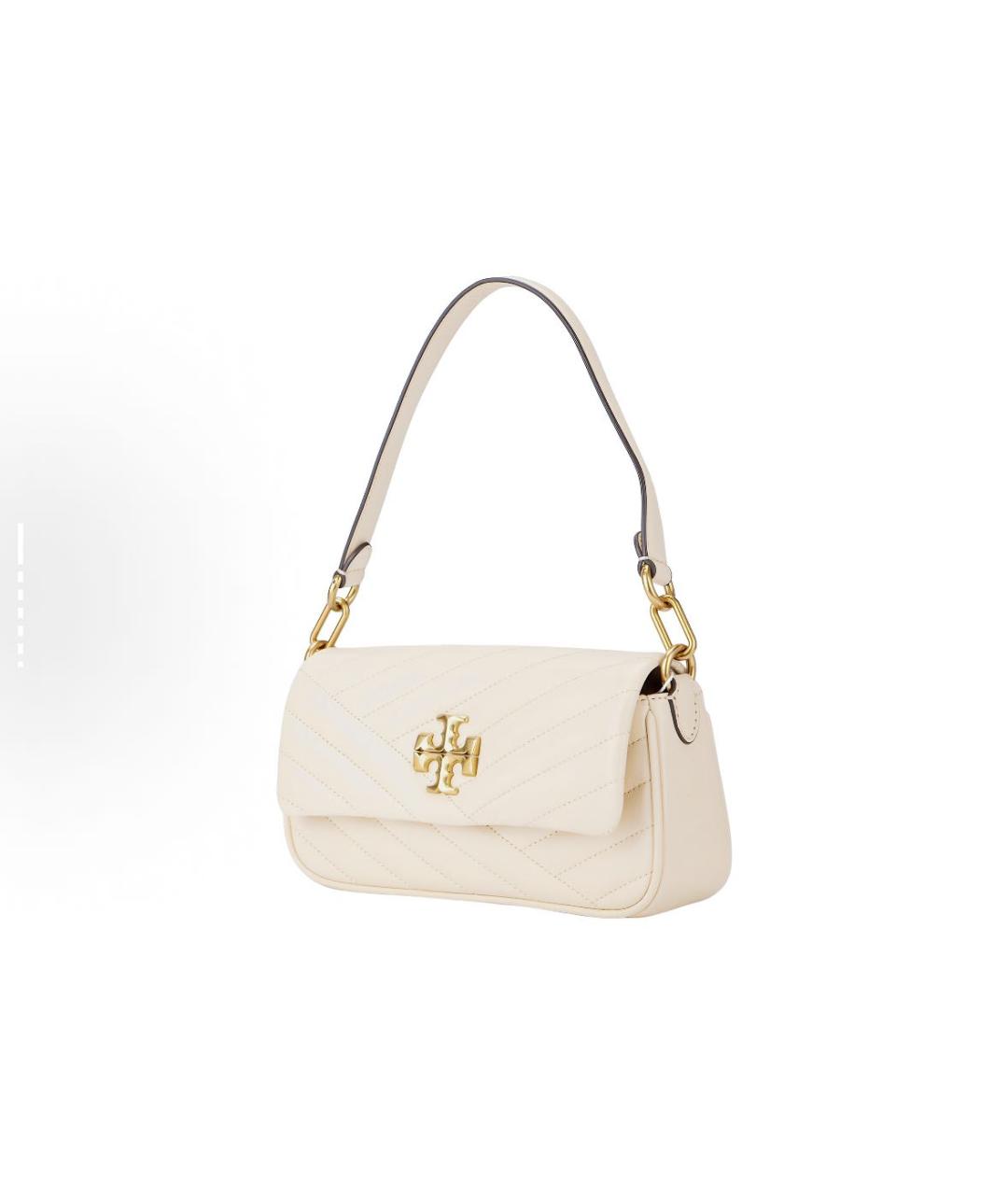 TORY BURCH Белая кожаная сумка через плечо, фото 3