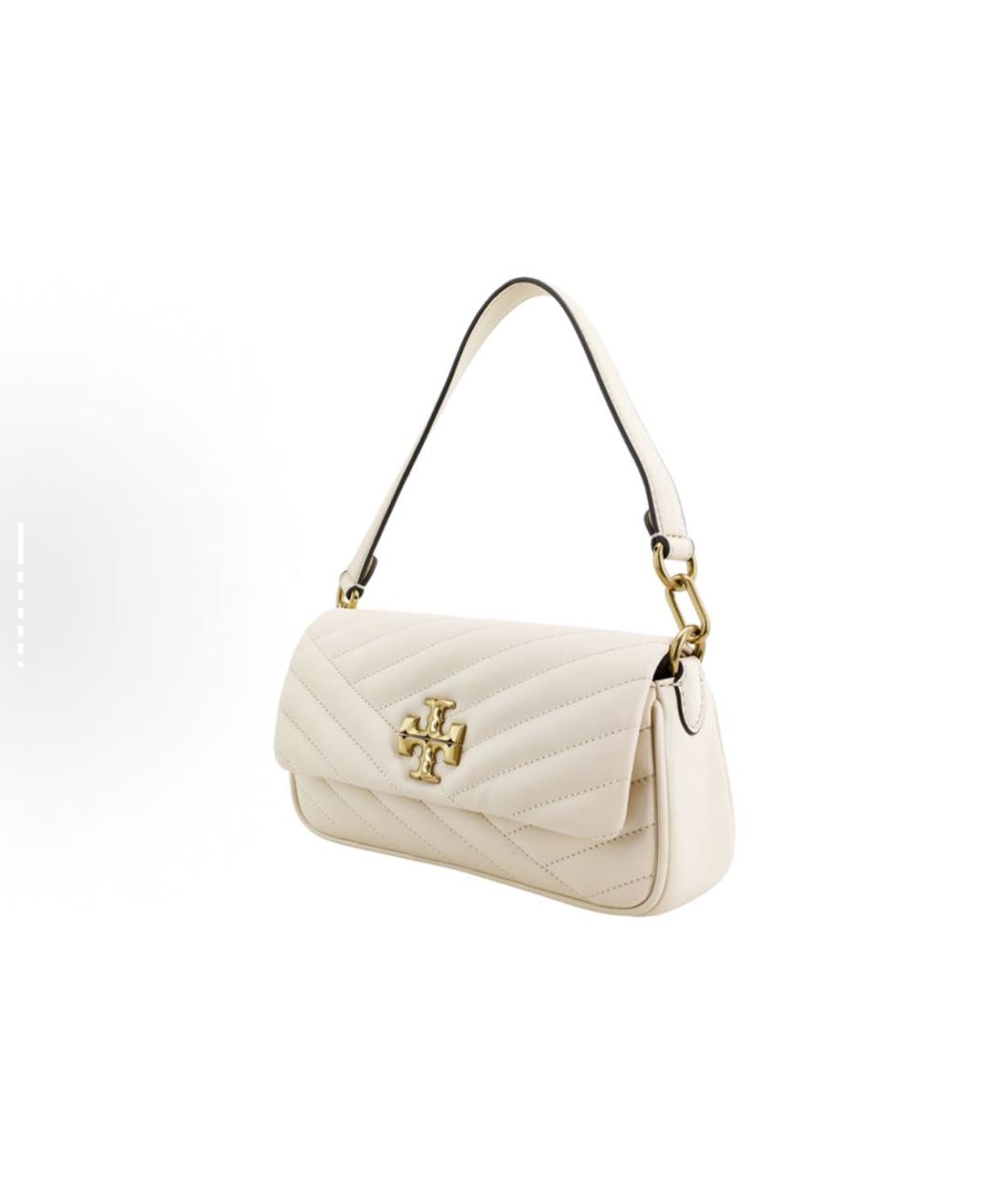 TORY BURCH Белая кожаная сумка через плечо, фото 4