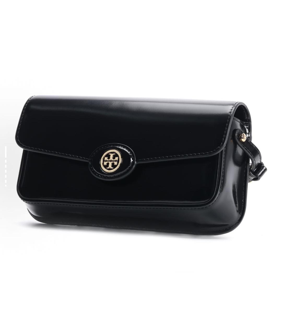 TORY BURCH Черная кожаная сумка через плечо, фото 2