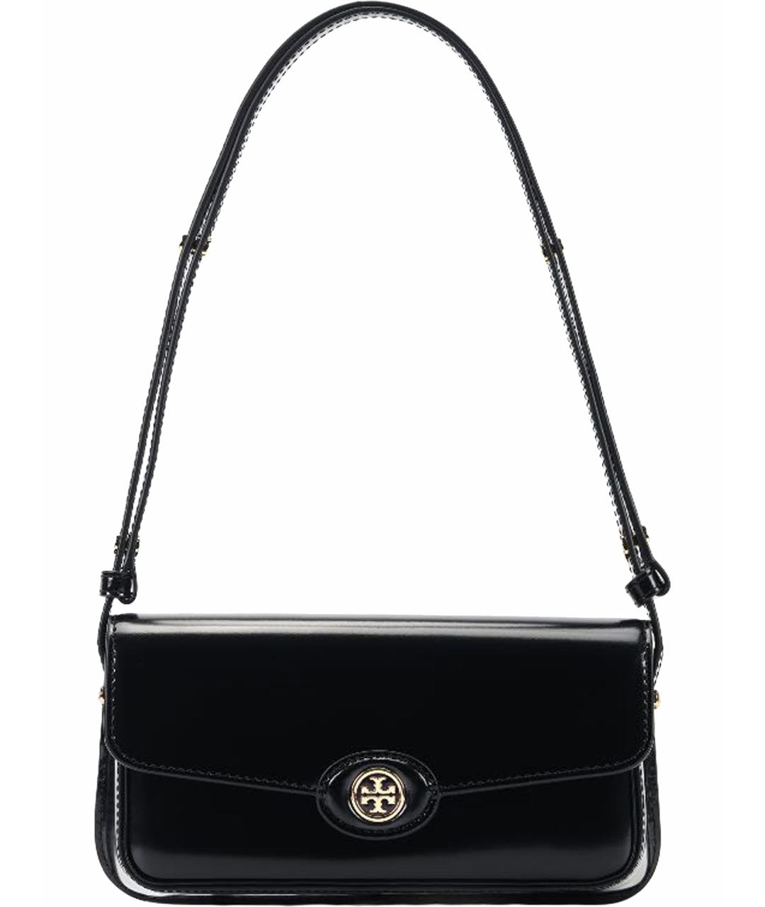 TORY BURCH Черная кожаная сумка через плечо, фото 1