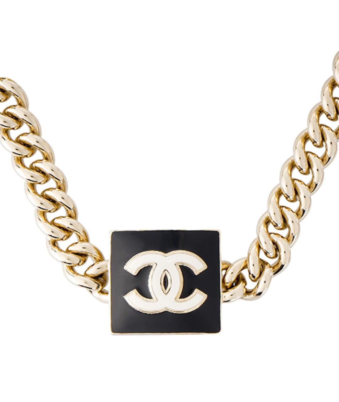 CHANEL Черная металлическая цепочка, фото 2