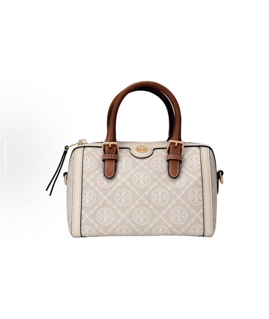 TORY BURCH Бежевая кожаная сумка через плечо, фото 5