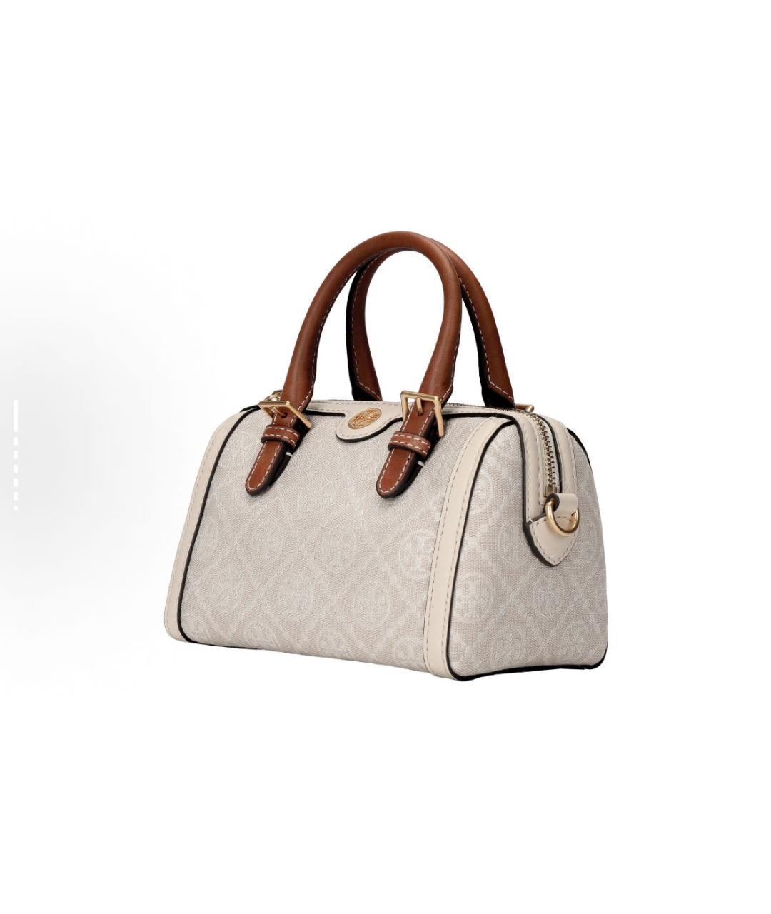 TORY BURCH Бежевая кожаная сумка через плечо, фото 2