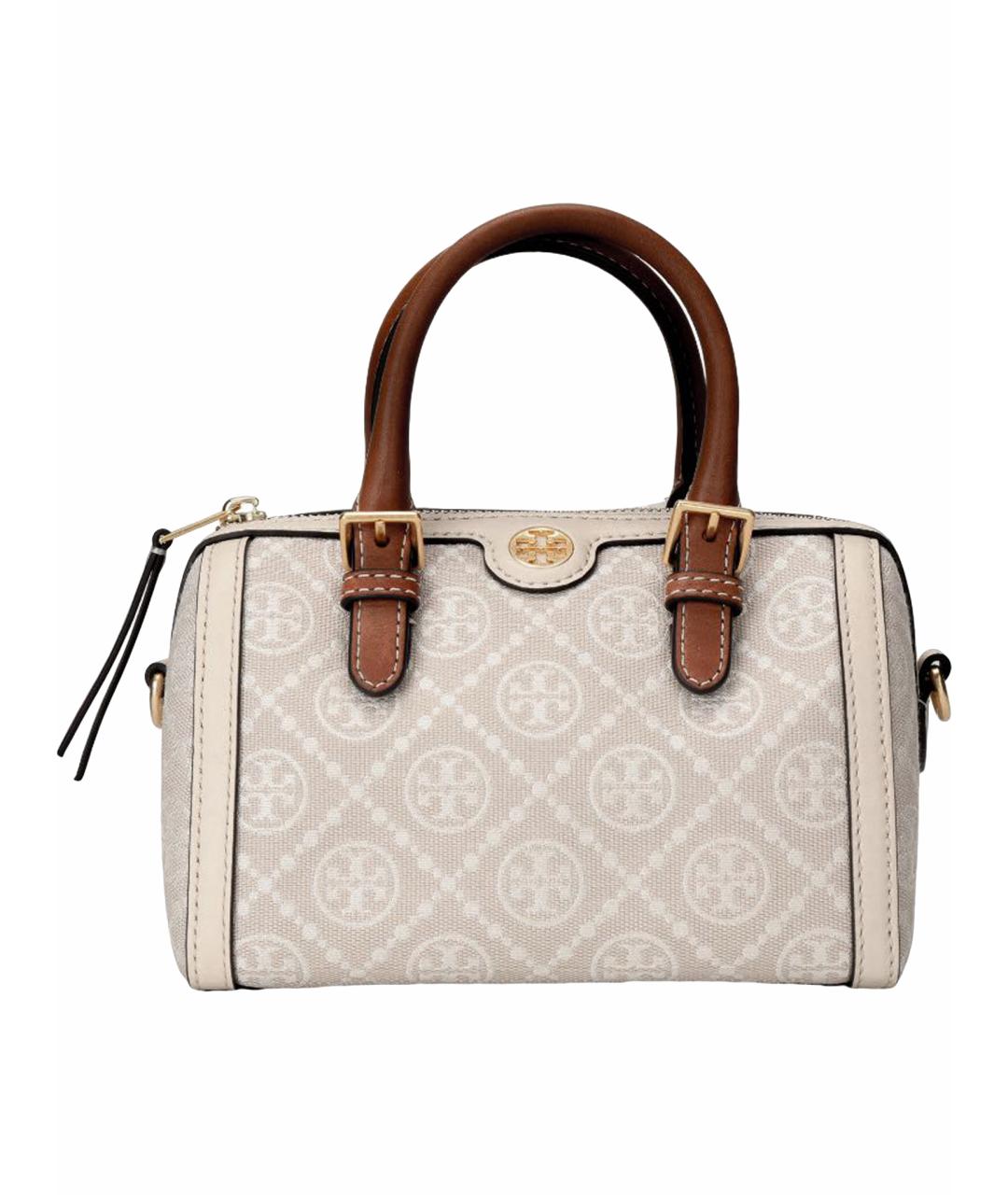 TORY BURCH Бежевая кожаная сумка через плечо, фото 1