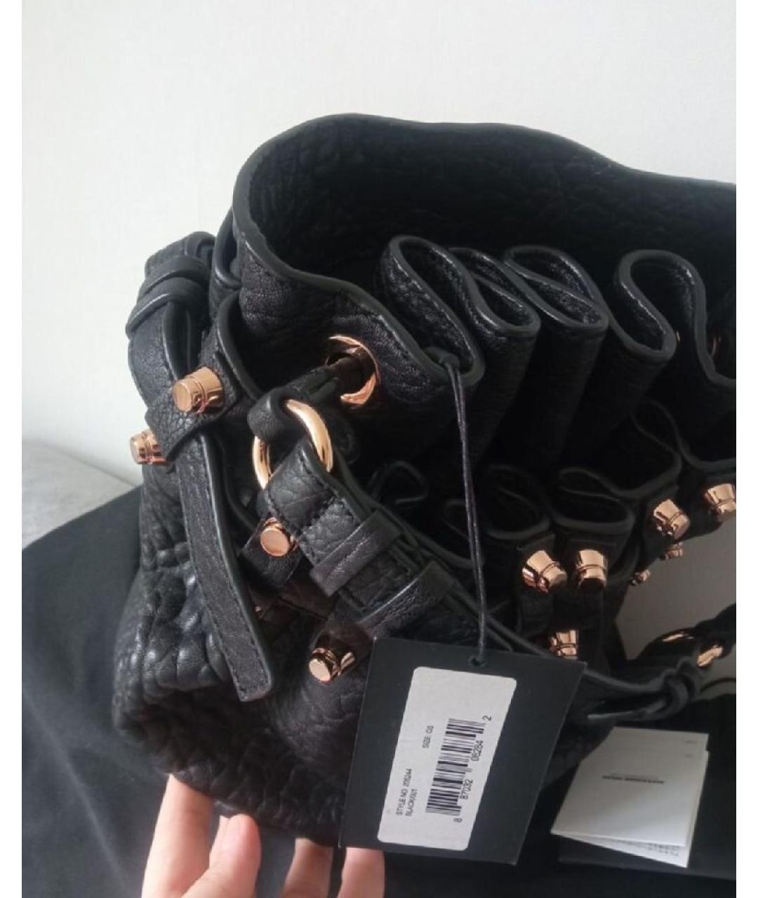 ALEXANDER WANG Черная кожаная сумка через плечо, фото 2