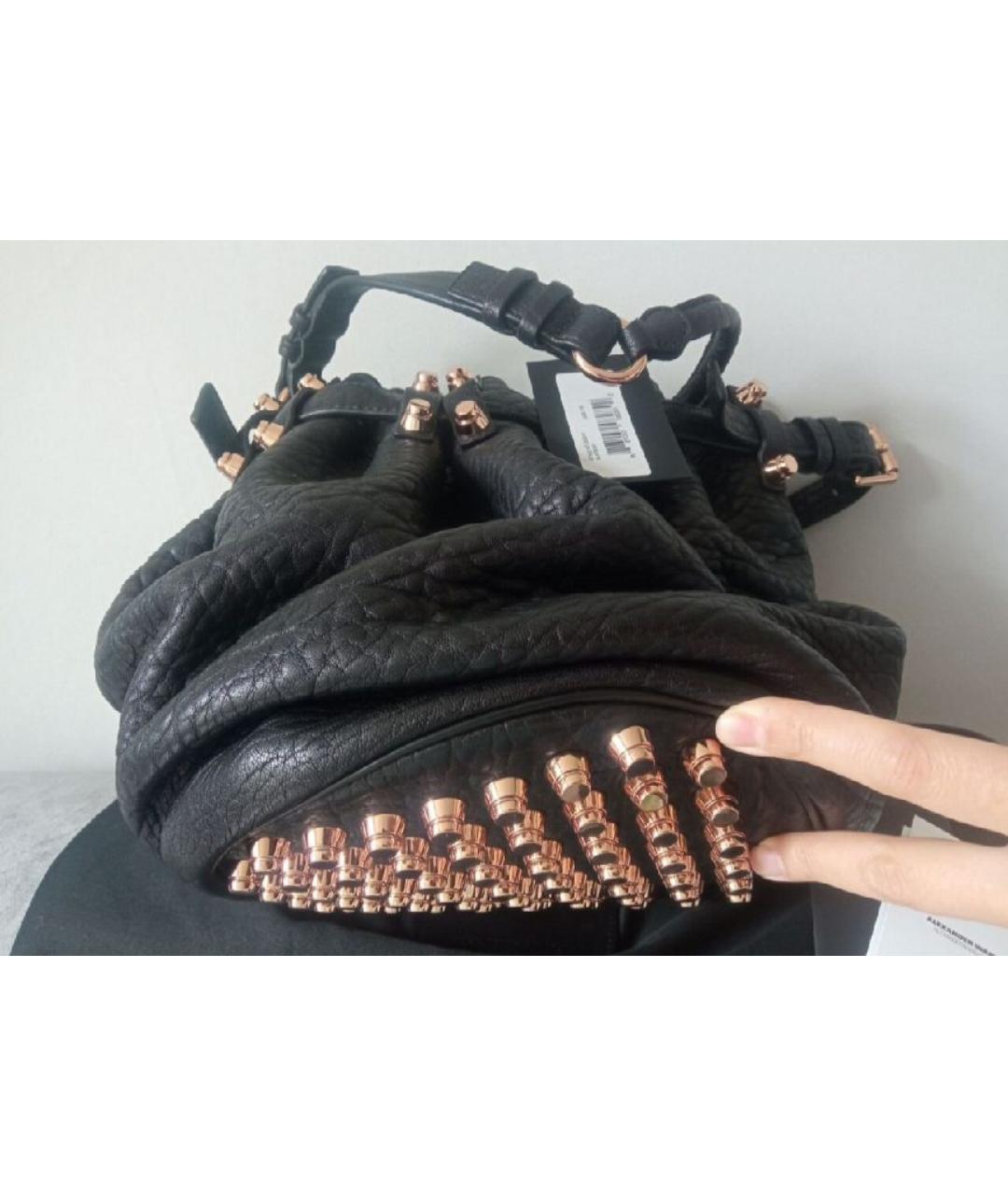 ALEXANDER WANG Черная кожаная сумка через плечо, фото 3