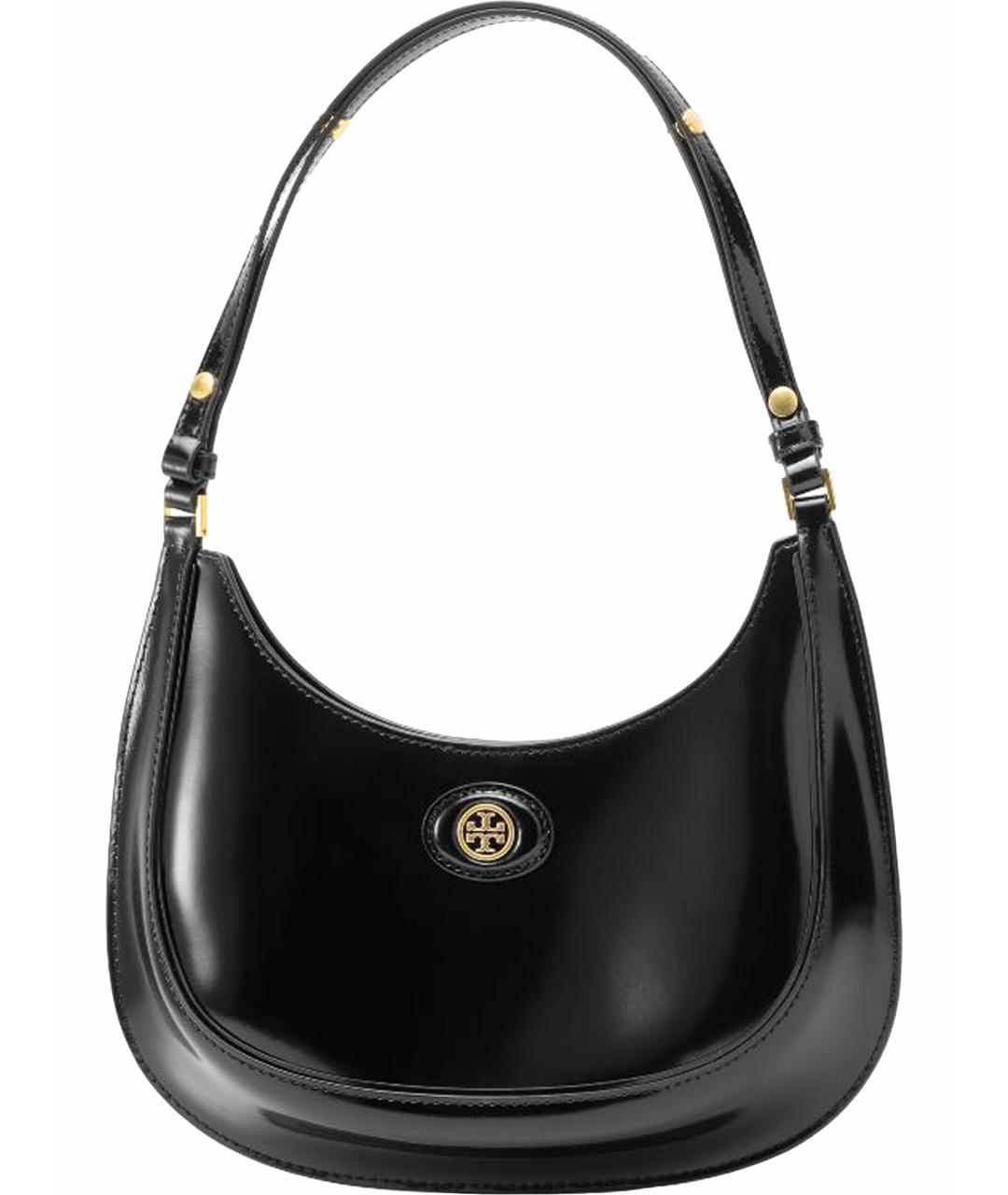 TORY BURCH Черная кожаная сумка тоут, фото 1