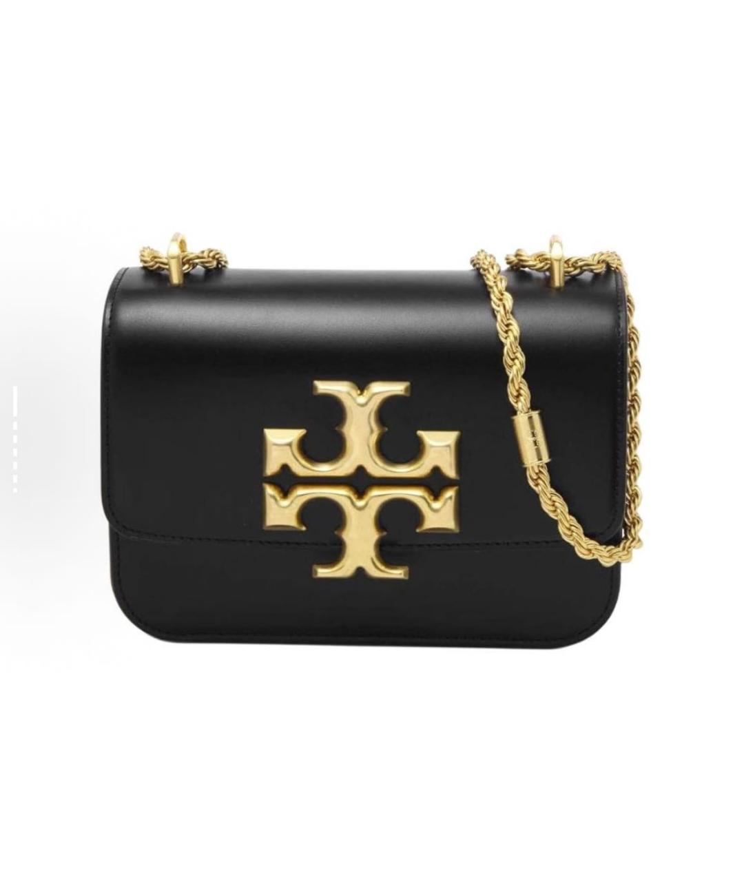 TORY BURCH Черная кожаная сумка через плечо, фото 5