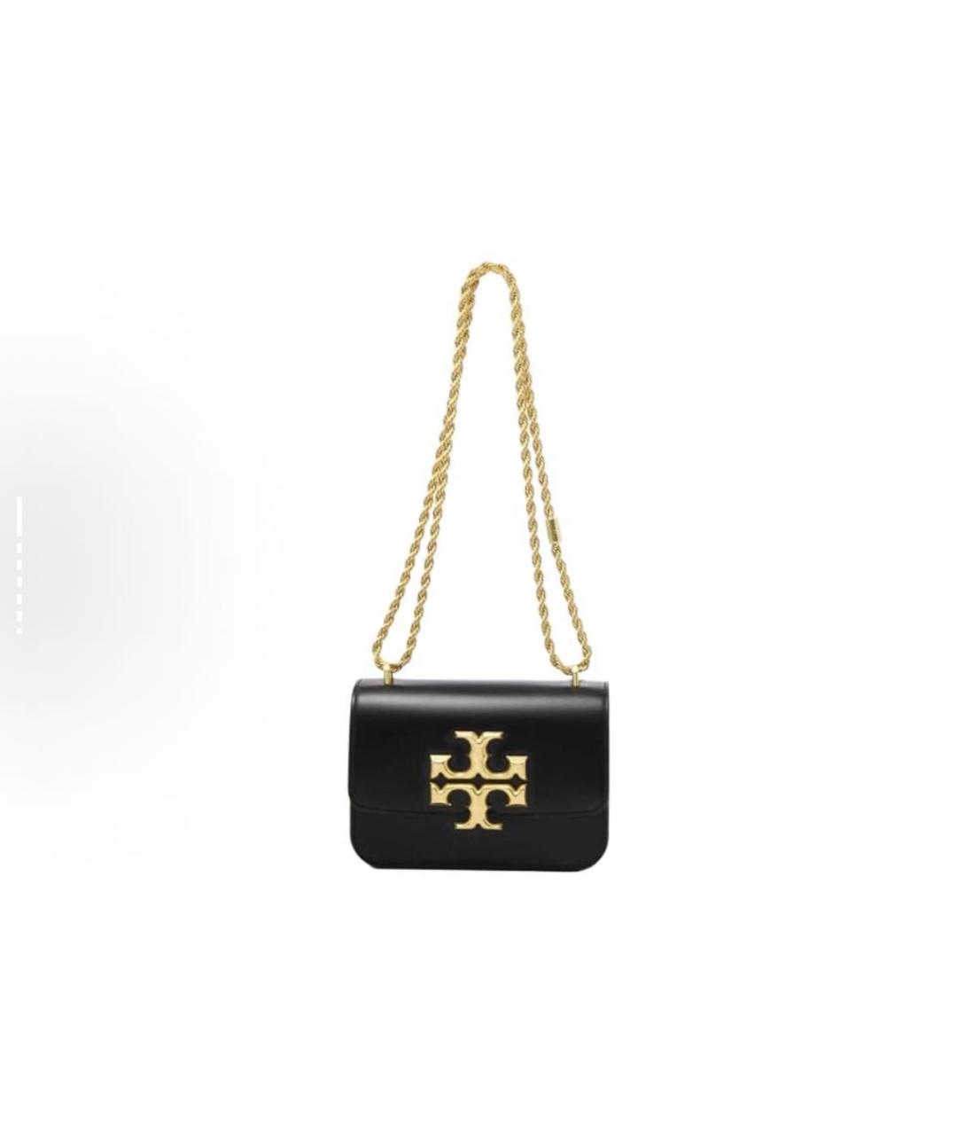 TORY BURCH Черная кожаная сумка через плечо, фото 2