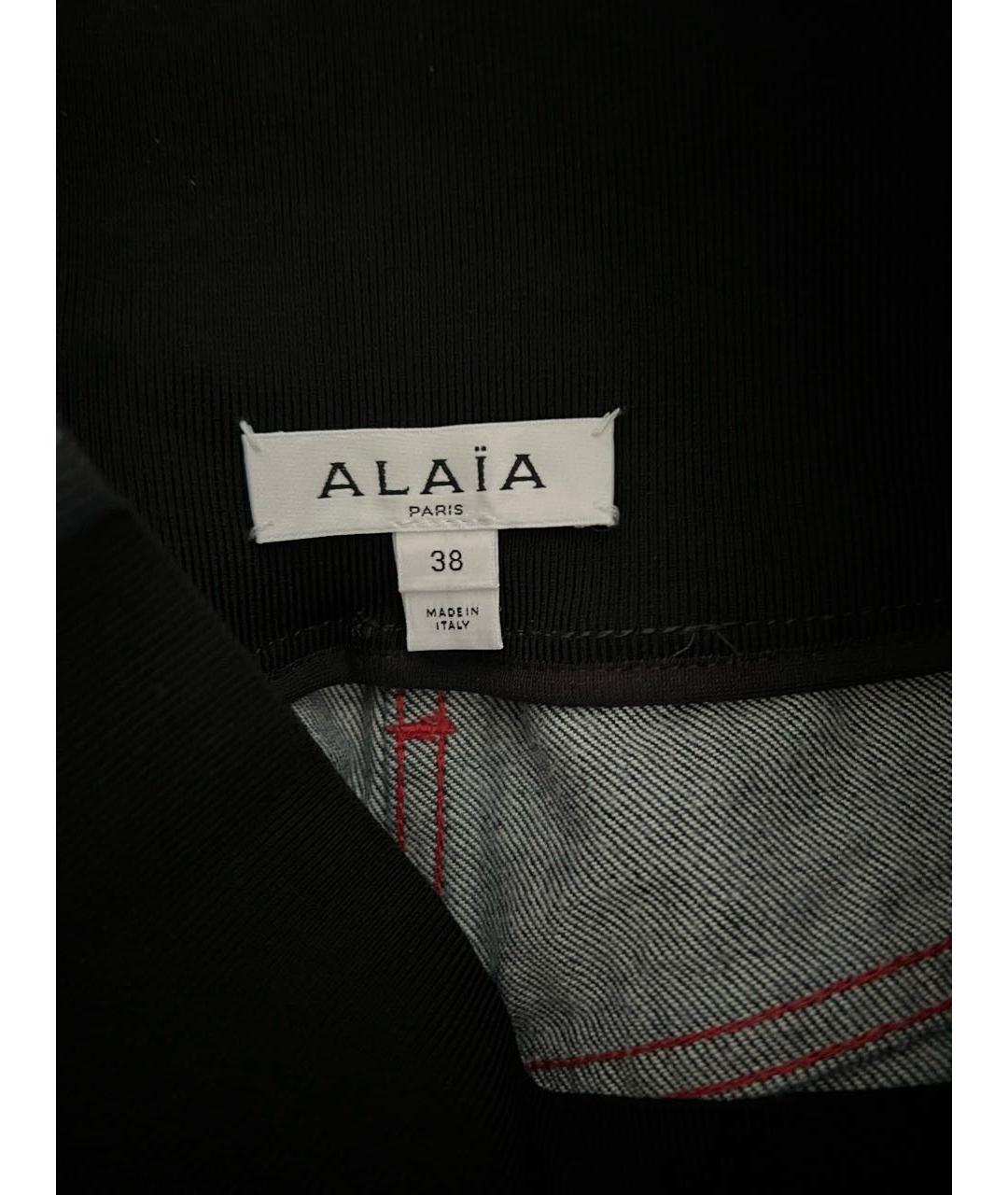 ALAIA Темно-синие хлопковые прямые джинсы, фото 3