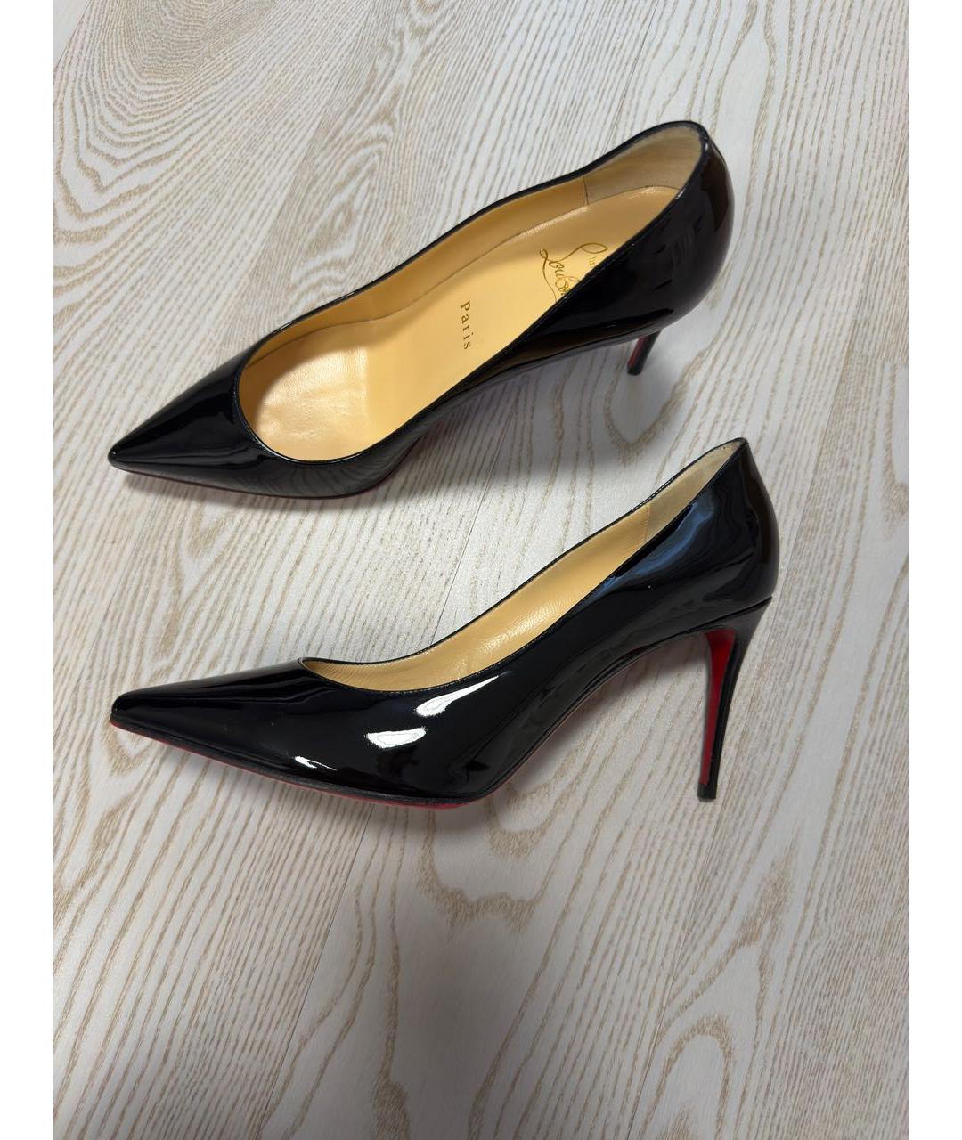 CHRISTIAN LOUBOUTIN Черные туфли из лакированной кожи, фото 5