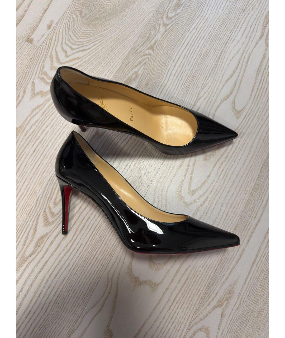 CHRISTIAN LOUBOUTIN Черные туфли из лакированной кожи, фото 8