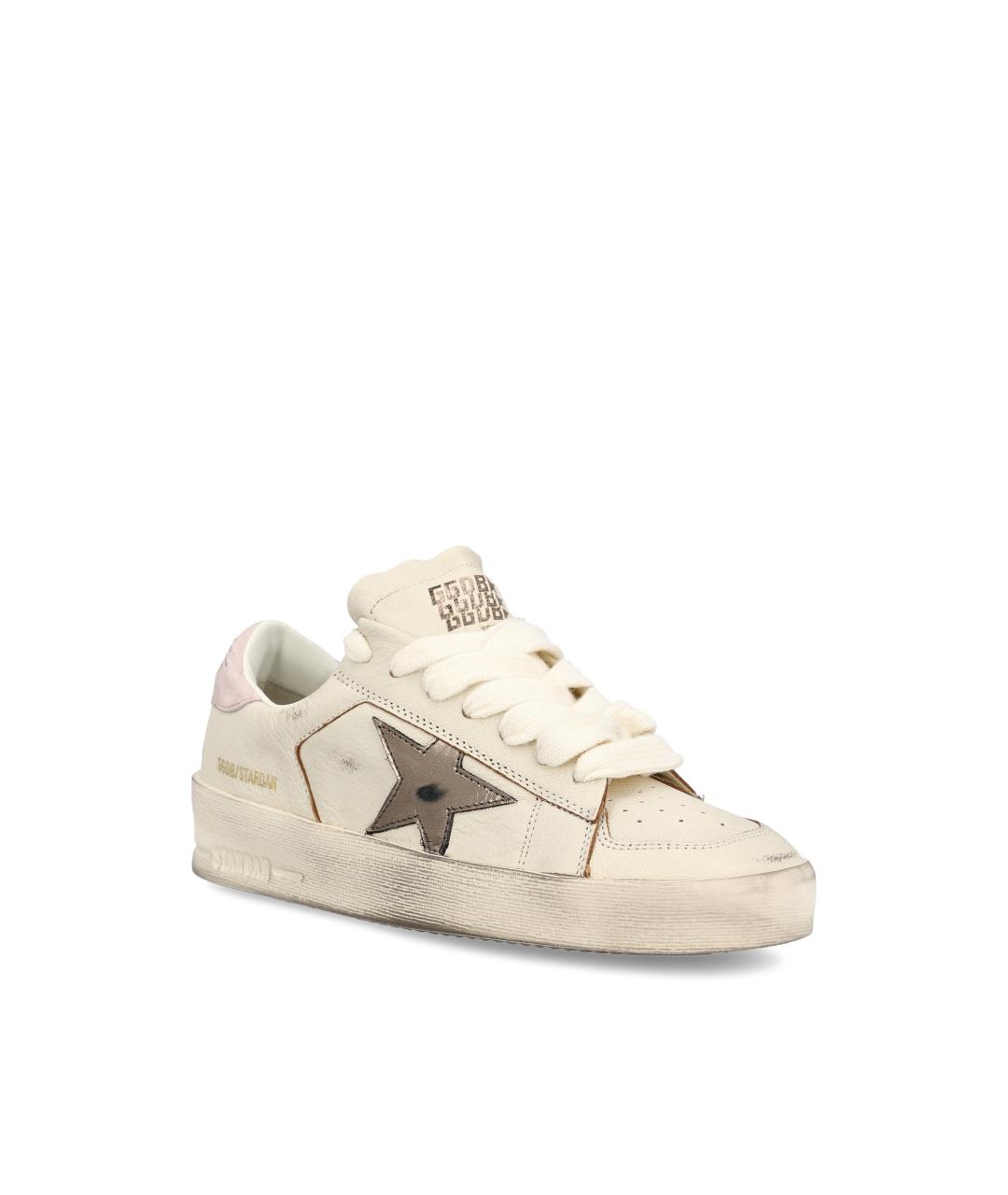 GOLDEN GOOSE DELUXE BRAND Белые кожаные кроссовки, фото 2