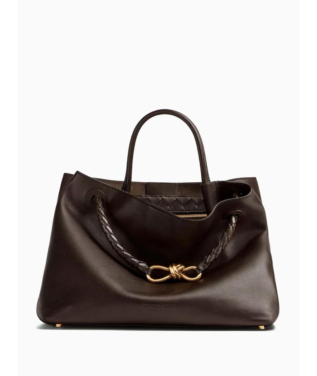 BOTTEGA VENETA Коричневая кожаная сумка через плечо, фото 2