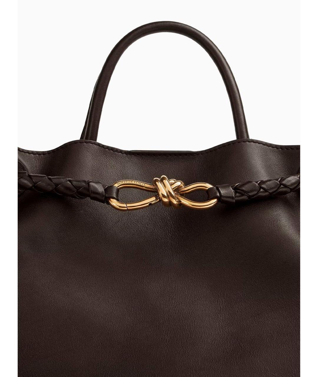 BOTTEGA VENETA Коричневая кожаная сумка через плечо, фото 3