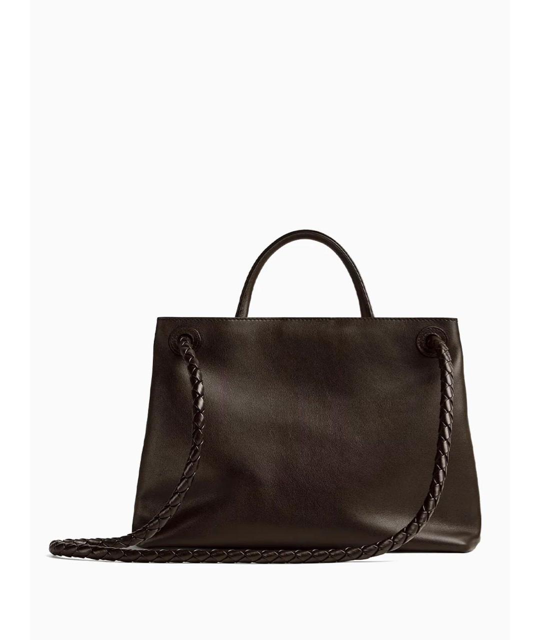 BOTTEGA VENETA Коричневая кожаная сумка через плечо, фото 4