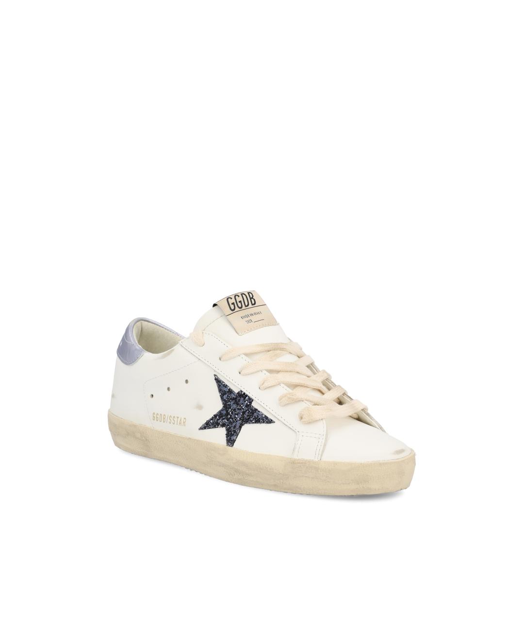 GOLDEN GOOSE DELUXE BRAND Белые кожаные кроссовки, фото 2