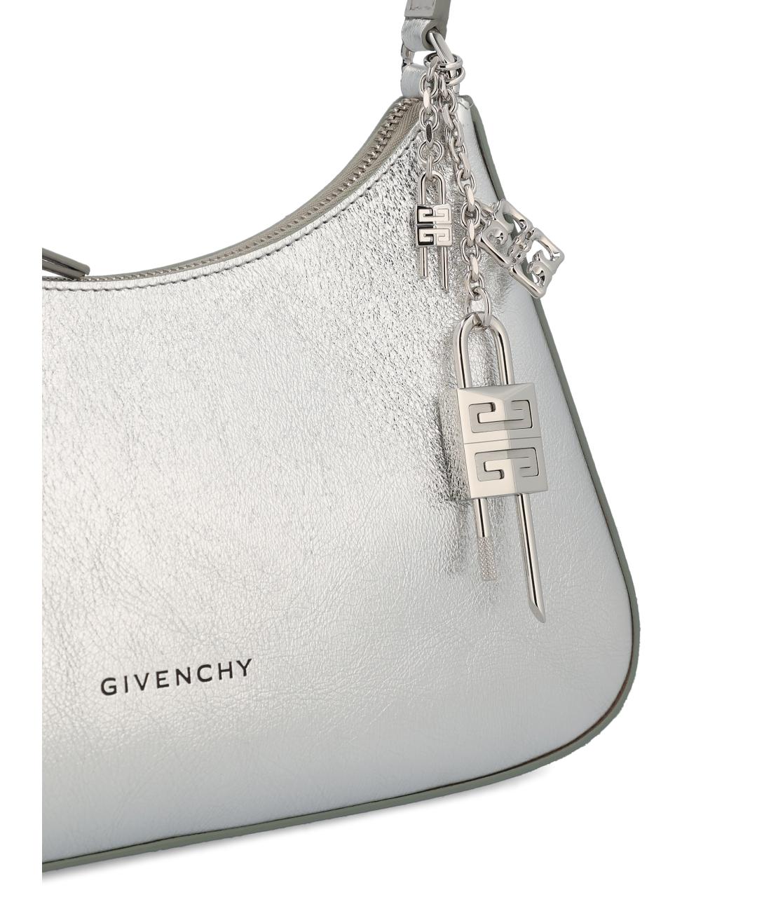 GIVENCHY Серебряная кожаная сумка через плечо, фото 4