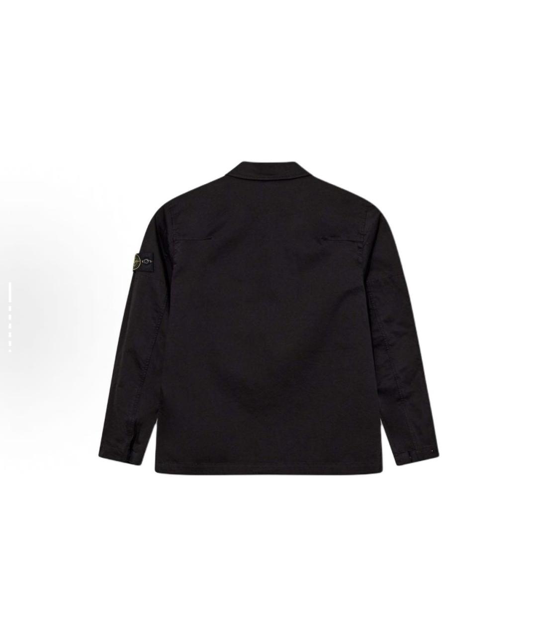 STONE ISLAND Черная хлопковая куртка, фото 2