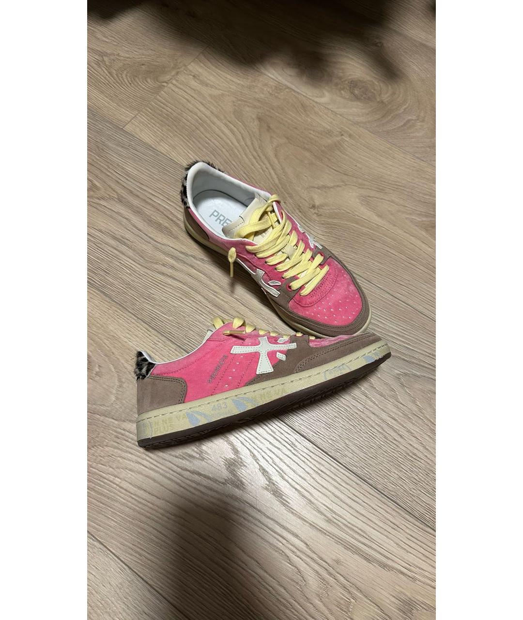 PREMIATA Розовые кожаные кеды, фото 4