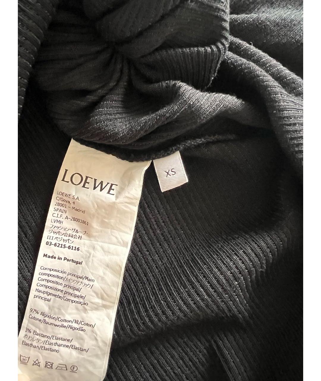 LOEWE Черная хлопковая майка, фото 5