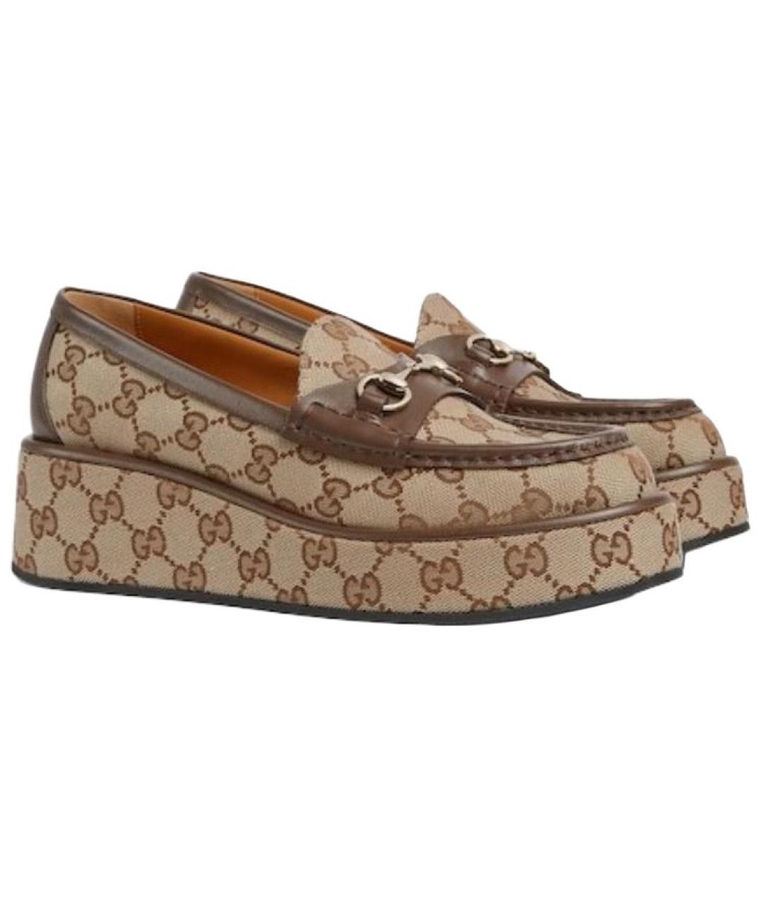 GUCCI Коричневые лоферы, фото 3