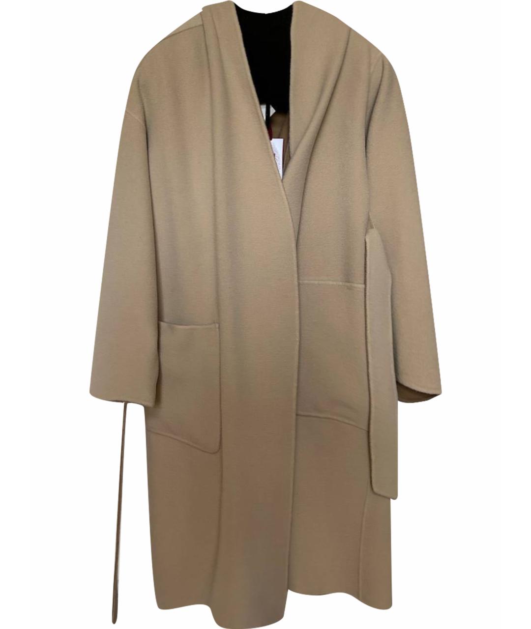 MAX MARA Бежевое шерстяное пальто, фото 1