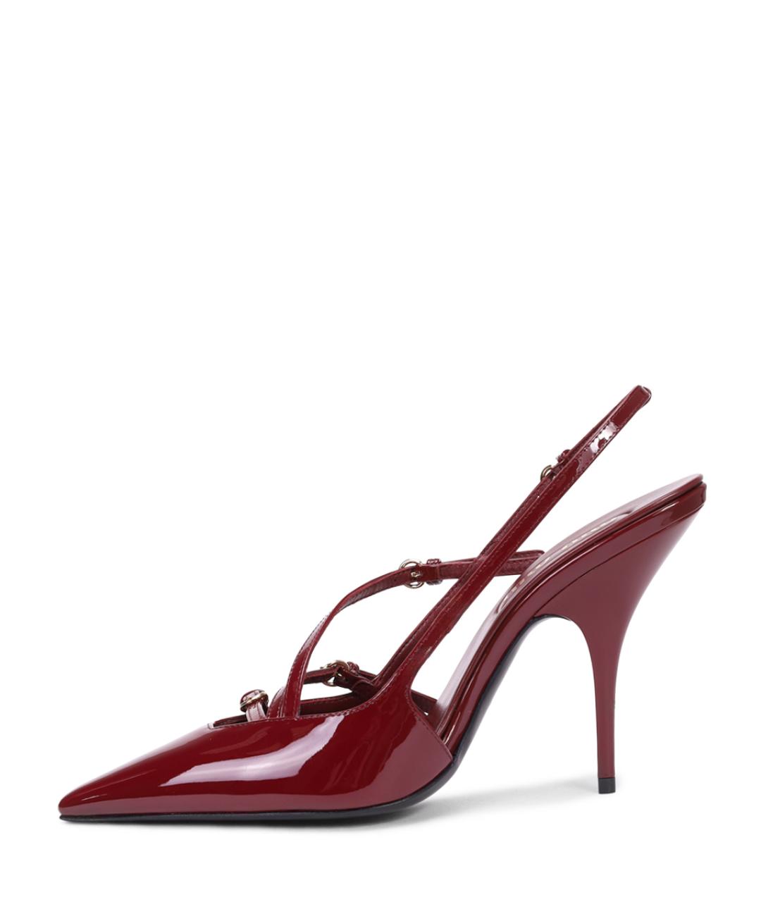 MIU MIU Бордовые кожаные туфли, фото 3