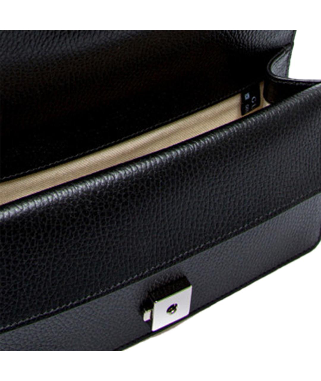 GUCCI Черная кожаная сумка через плечо, фото 5