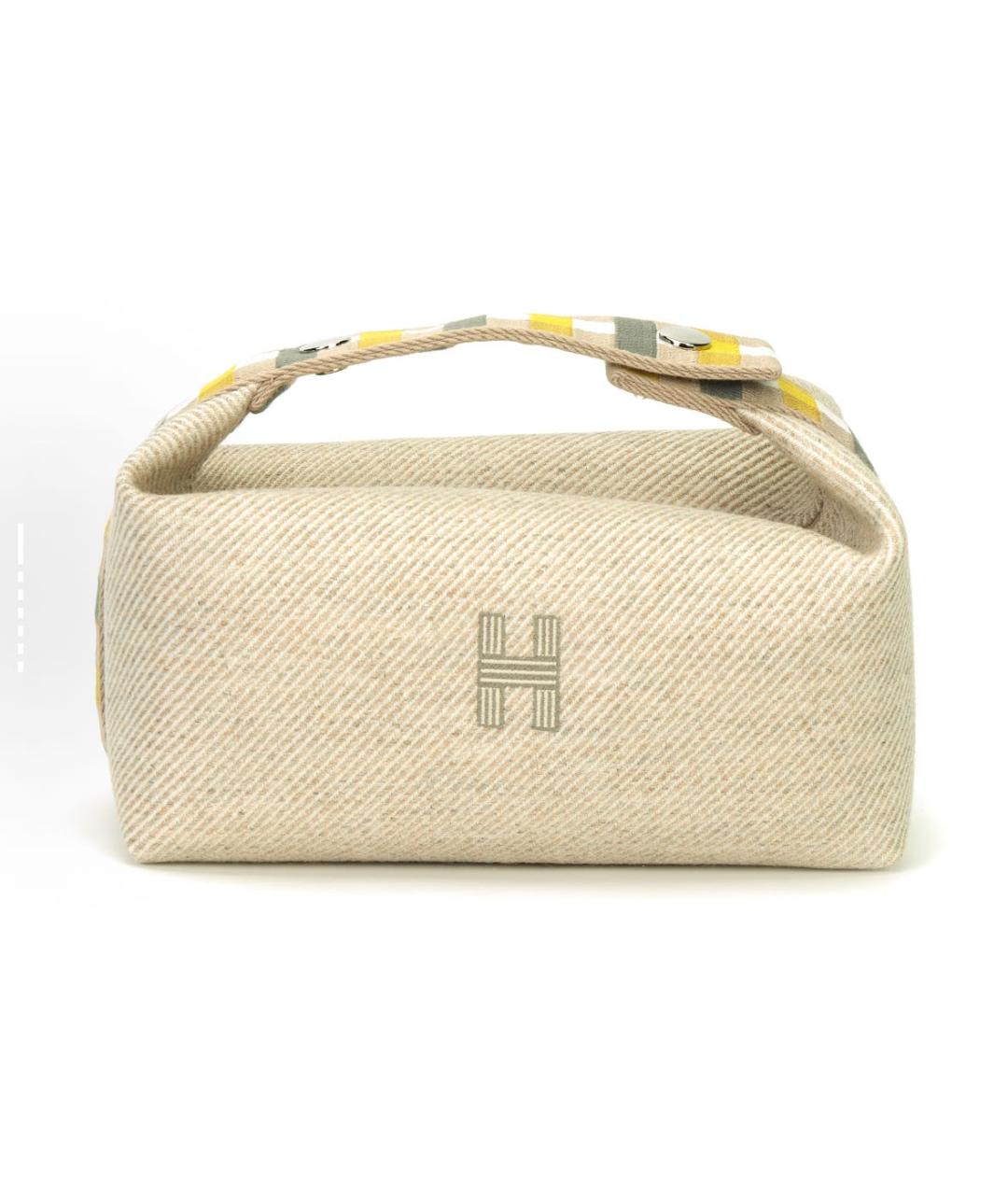 HERMES Бежевая косметичка, фото 1