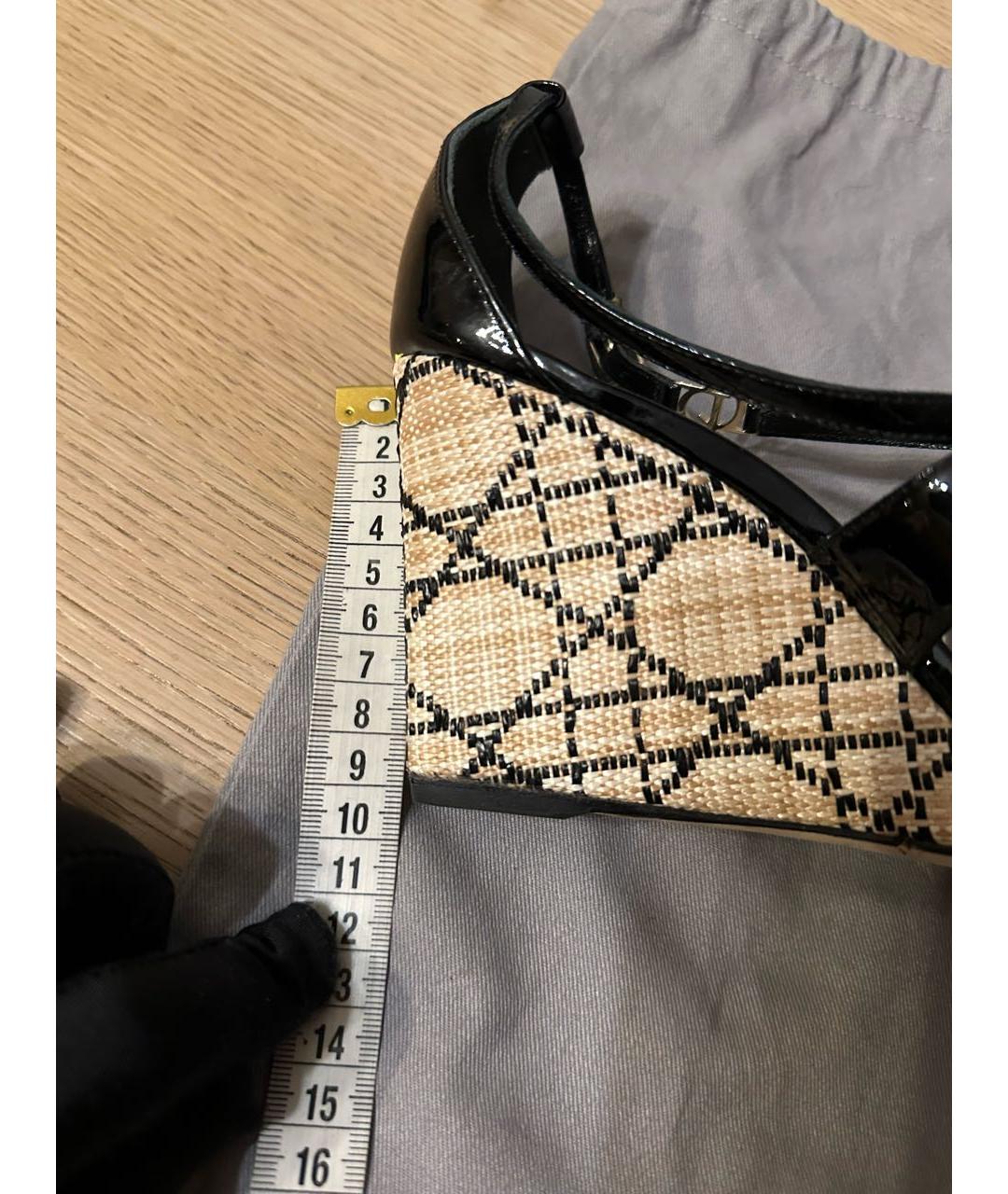 CHRISTIAN DIOR Черные босоножки из лакированной кожи, фото 5