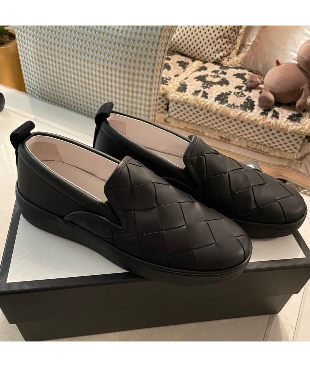 BOTTEGA VENETA Черные кожаные лоферы, фото 5