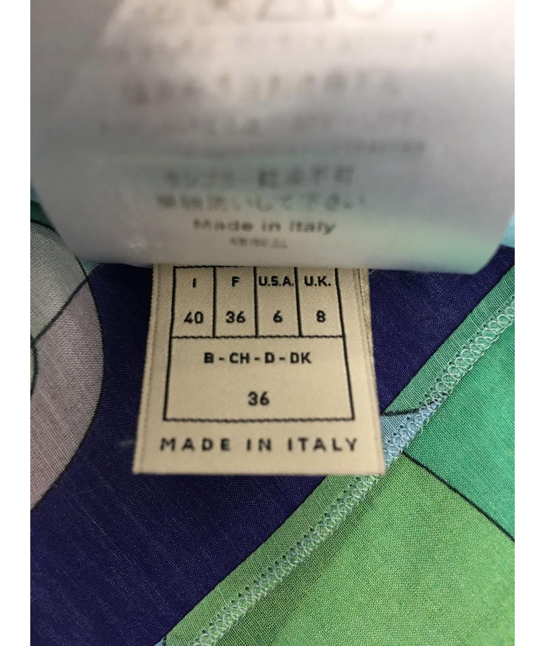 EMILIO PUCCI Голубая пелетеная пляжная сумка, фото 8